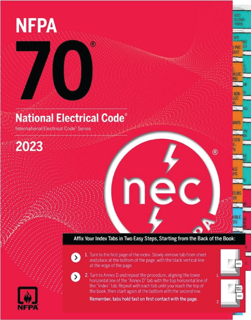 National Electrical Code 70, 2023 With Index Tab