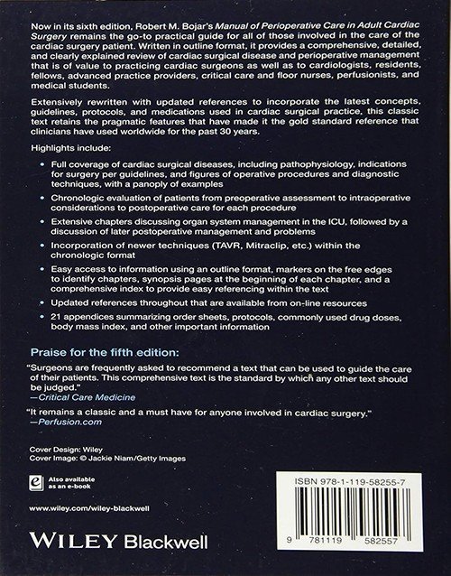 Manual of Perioperative Care in Adult Cardiac Surgery 6th Edition ...