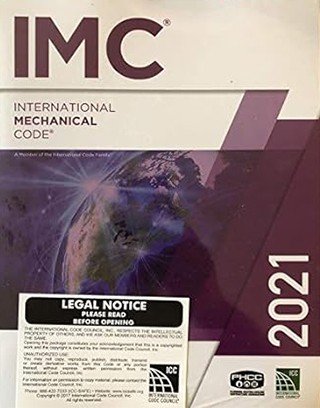 2021 International Mechanical Code, IMC Code Book: ISBN 9781609839642