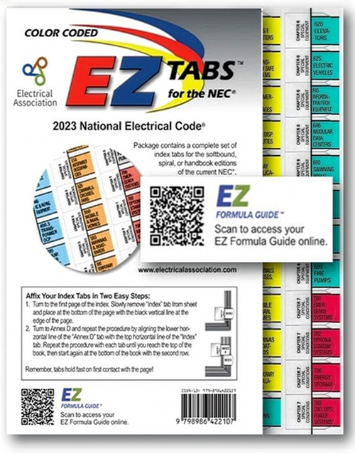 (Color Coded) with EZ Formula Guide for The 2023 National Electrical Code